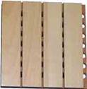 Woodsorption with slatted panels to absorb noise and available with 3mm wide grooves