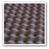 view of egg box profiled foam