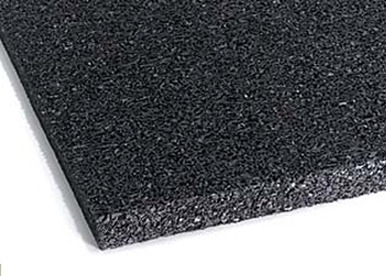 corner view of black M20AD recycled rubber sound insulation