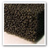 corner view of black non-flammable foam