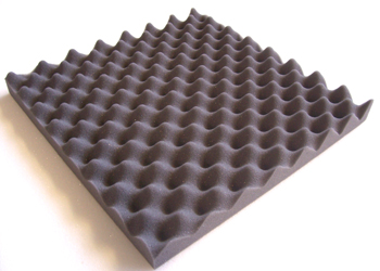 EggBox profiled sound absorbing foam tile