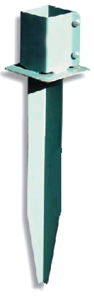 Metal fence post spike for securing fence posts
