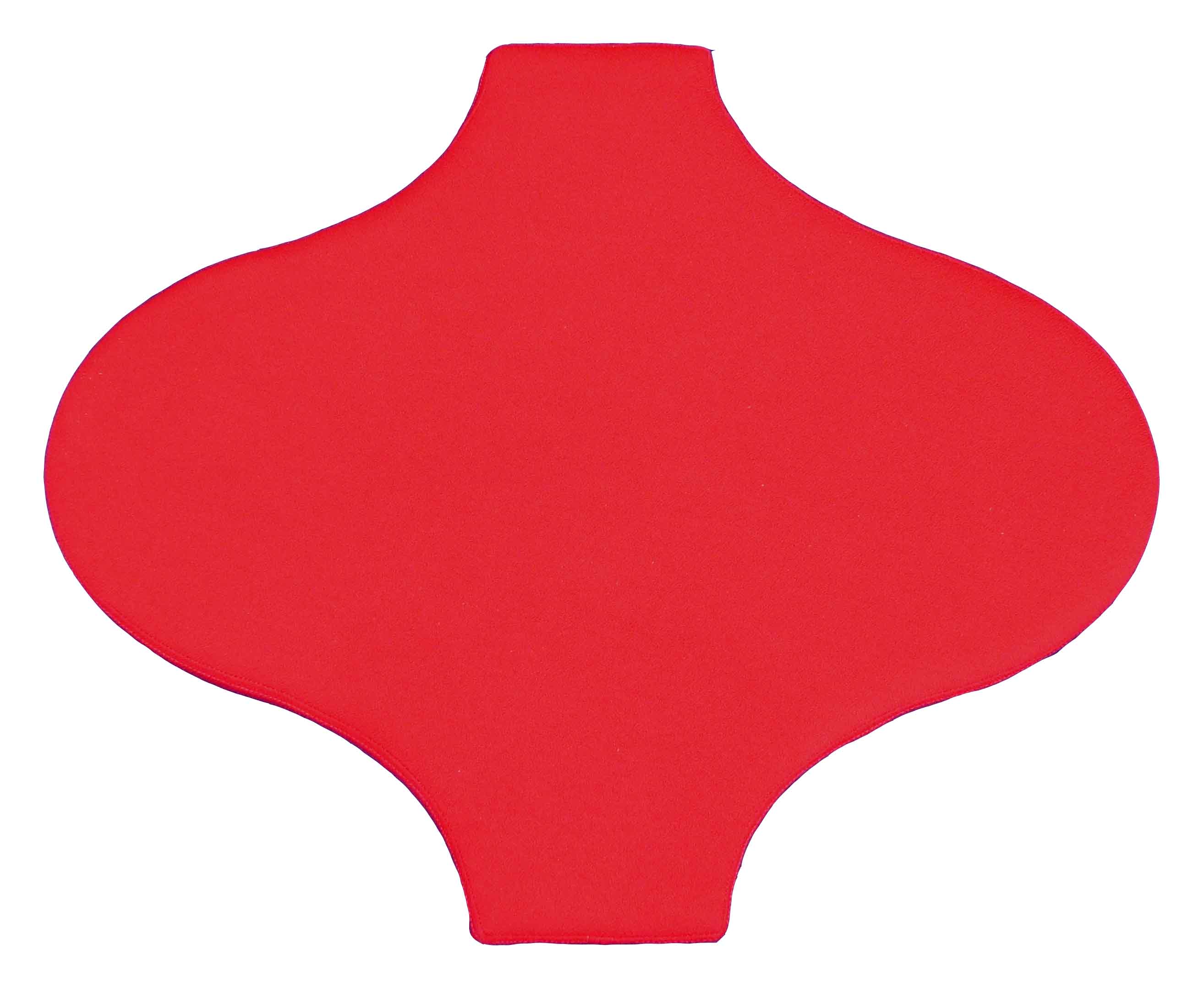 Zellige sound absorbing panel in red from the Emotive range