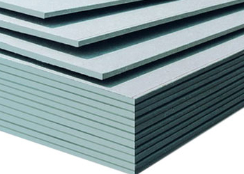 stack of acoustic plasterboard