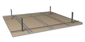 steel frame system for sound proofing ceilings