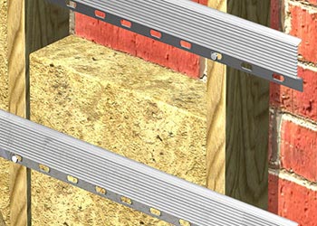 resilient bars screwed across timber studs