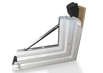 expanding foam tape sealing UPVC window frame