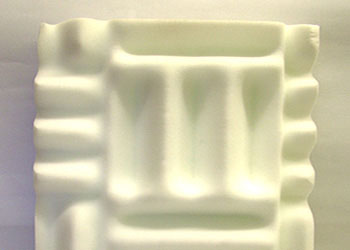 Foamsorption ridged face panels reduce echo and noise delay in rooms