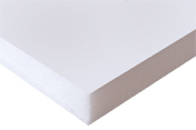 corner of white non-flammable sound absorbing foam