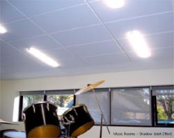 Soundproofed music room using Echosorption Plus on ceiling